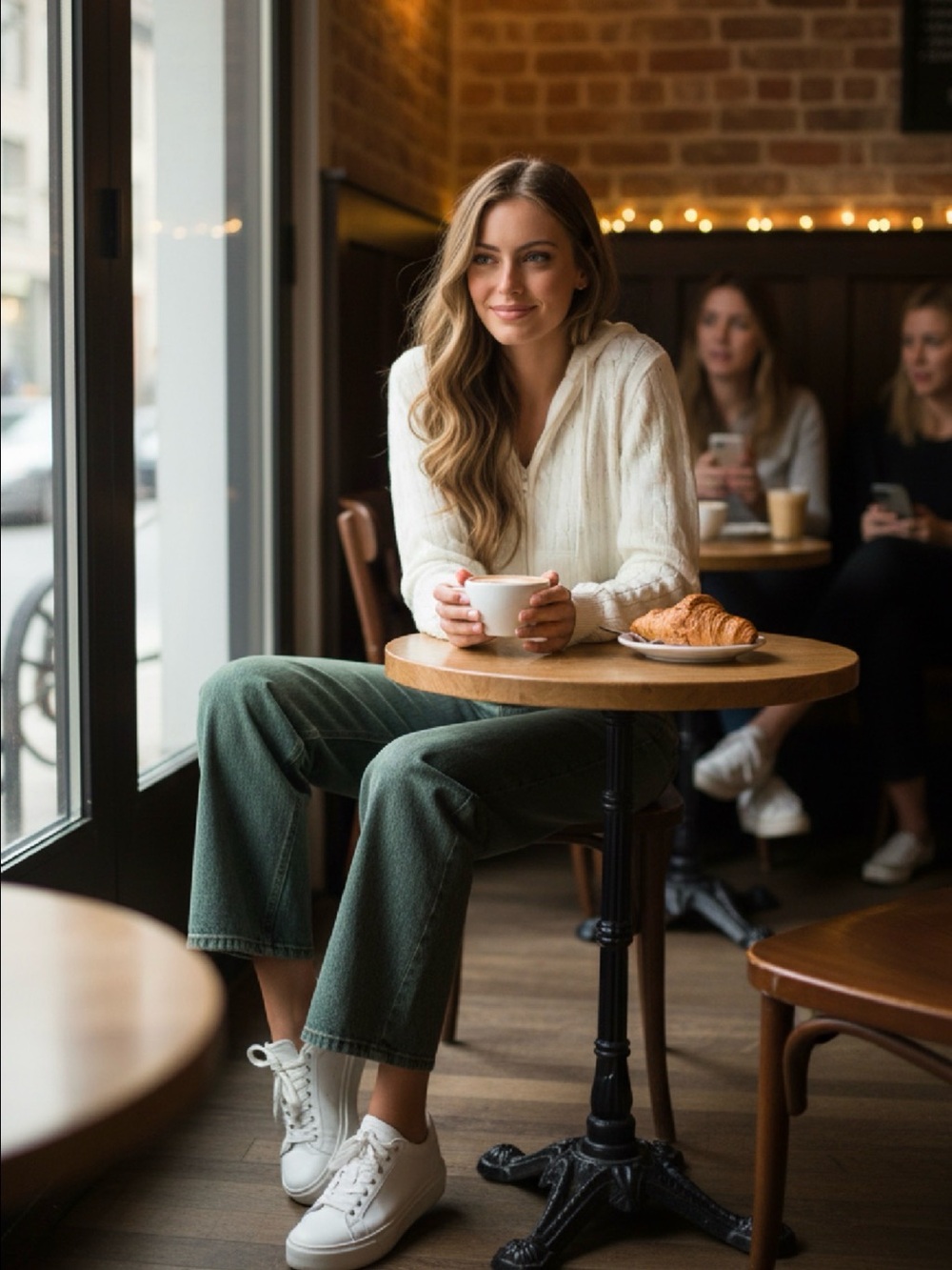 HARLOW Maude Cable-Knit Zip Up Sweater